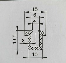 U - Profil Profilgummi Fensterdichtung Scheib...