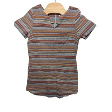 Ellison Women Boho Aztec Multi Color Small Shirt Dress Short Sleeve