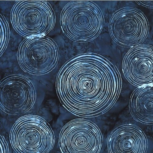 Hoffman Batiks Fabric - Bali Batik - #Q2148-19 Navy Ripple