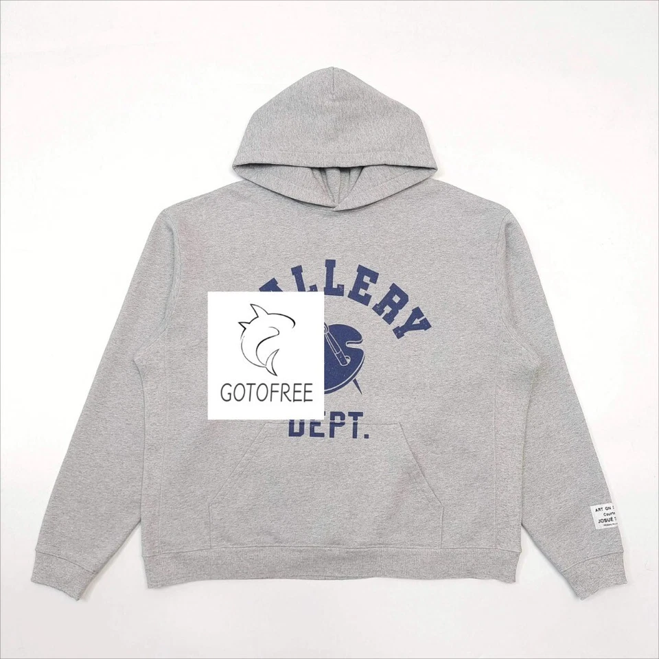 GOTOFREE MEN WOMEN GRAY JUMPER HOODIE GDEPT VINTAGE HOODED PULLOVER SWEATSHIRT - Image 3 of 4