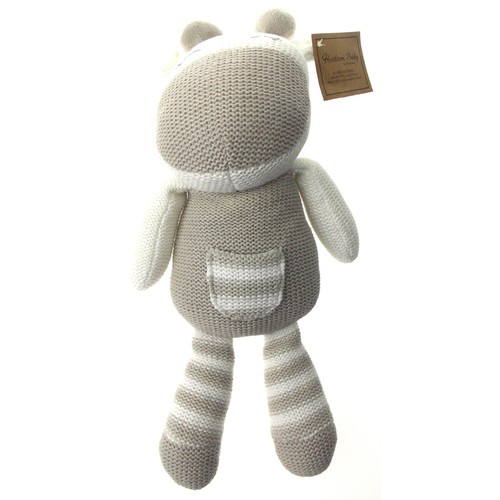 Brownlow Heirloom Baby Giraffe Lovie Rattle Gray White 13" Fabric Toddler Toy - Picture 2 of 2