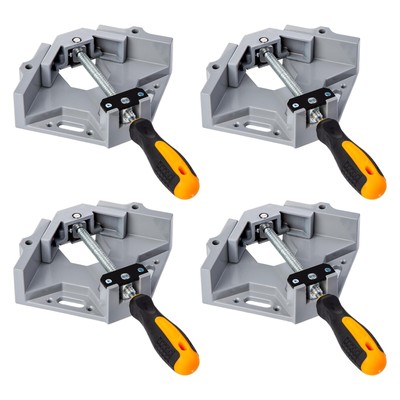 4pcs Right Angle Woodworking Clamp, With Adjustable Aluminum Alloy Swing Jaw,...