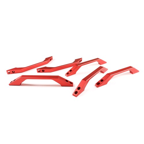 6xRed Alloy Roof Grab Handle Trim Strip For 04-18 Land Rover Defender 90 110 130 - Picture 11 of 12