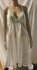 Flora Nikrooz Collection Bridal Nightgown Lingerie White LARGE Babydoll