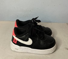 Nike Force 1 WorldWide TD Sneaker CN8541-001 Black/White/Flash Crimson Size 5C