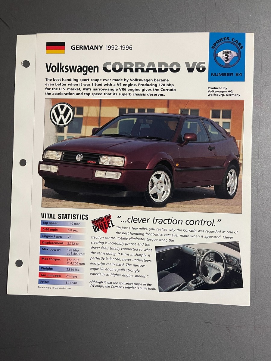 1992 - 1996 VW Volkswagen Corrado V6 IMP 