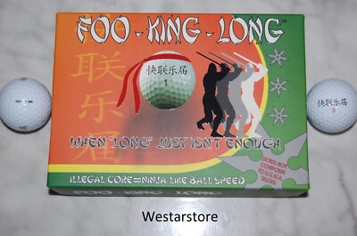 New Foo King Long Illegal Distance  1 DOZEN GOLF BALLS Free 2 Dozen Tees JAPAN