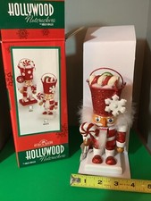 Kurt Adler chapeau seau court soldat bois Hollywood Noël casse-noisette blanc