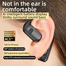 Bluetooth 5.5 Earpiece Wireless Headset Driving Trucker Earbuds Noise Cancelling