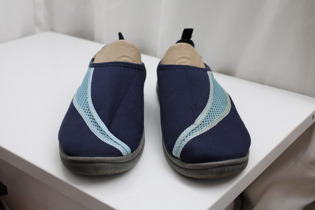 SAOLA Sneaker slipOn da uomo blu tela poliestere suola in gomma 5 6 spiaggia barca S