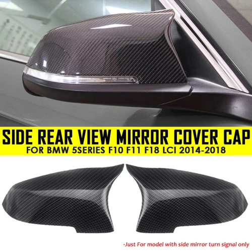Carbon Fiber M5 Style Side Mirror Cover Cap for BMW F10 F11 F18 F01 LCI 2014-18