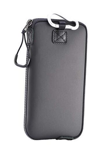 Neoprene Cell Phone Pouch, Large Zipper Opening, Lightweight & Carbon