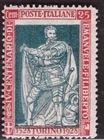 Kingdom, 25 c. Emanuele Filiberto center print moved down ** -AO29