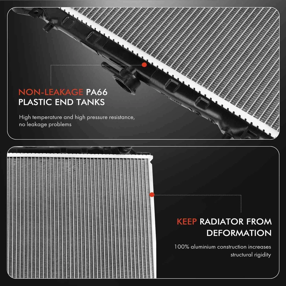 Radiador com refrigerador de óleo Trans para Nissan 240SX 1989-1994 L4 2.4L automático Trans. - Imagem 4 de 4