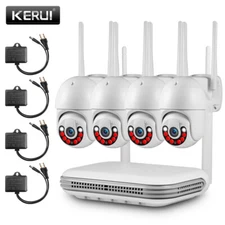 KERUI Wireless 4MP Security Camera System CCTV 8CH NVR Two-Way Audio Recording