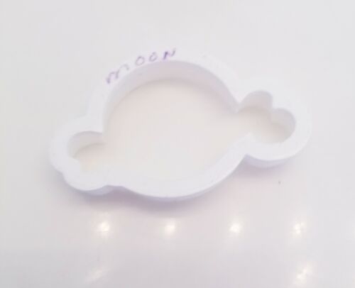 Moon Clouds Cookie Cutter Small White Plastic