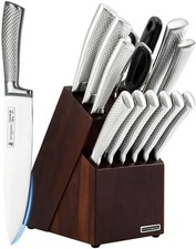 Knife Set with Wooden Block for Kitchen, 14PCS High Carbon Stainless Steel Kitc