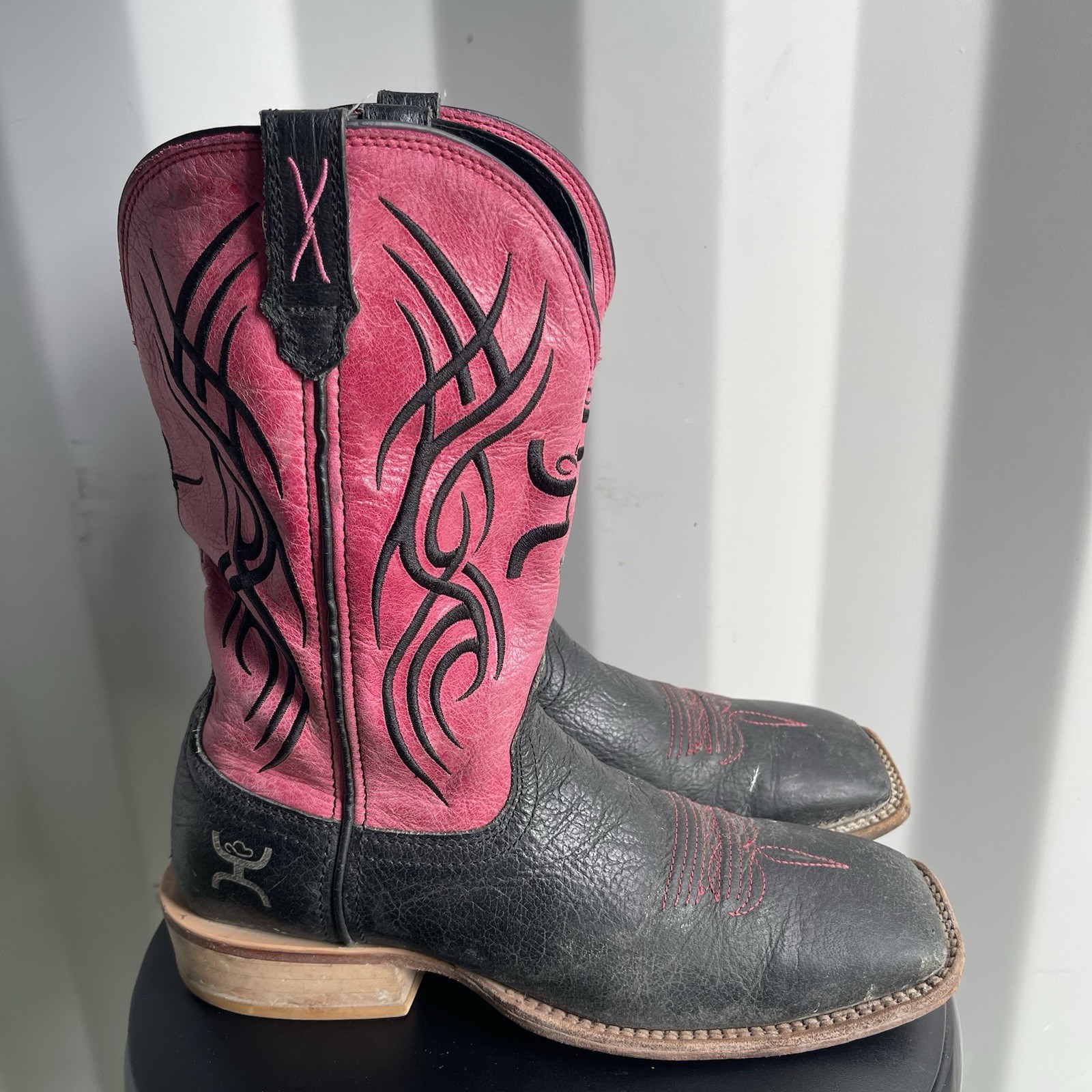 Twisted X Hooey Women’s Pink Black Boots Size 8B