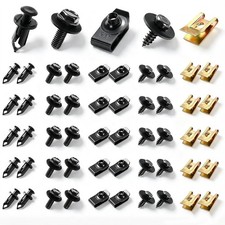 100PCS Car Body Fender Bumper Splash Guard Fixing Clip, Car Clips Rivet Faste...