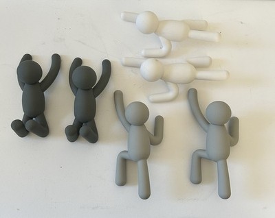 Lot Of 6  Umbra Buddy Wall Hooks   Decorative Wall Mounted Coat Hooks