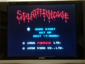 PCE WORKS Ver. SPLATTER HOUSE FM TOWNS / MARTY  Beat 'em up Game, tested-e0221--
