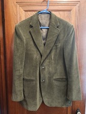 Lands' End Men's Olive Single-Vented Corduroy Blazer