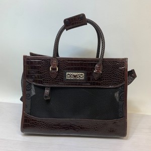 Brighton Brown Black Luggage Carryon Pet Carrier Dog Cat Travel Breathable