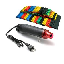 Heat Shrink Tubing Kit,Mini Heat Gun  328 PCS Heat Shrink Wrap Tube  2:1.