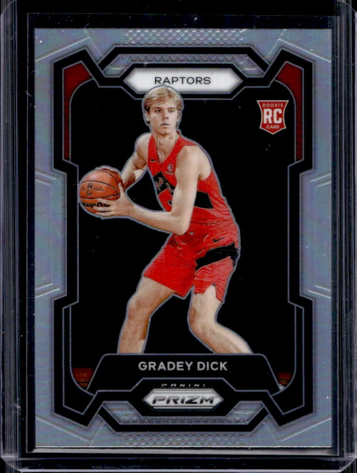 2023-24 Panini Prizm Gradey Dick RC Prizm Silver Rookie #134 Raptors