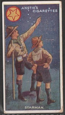 Anstie's Boy Scout Series, 1923 Tobacco card, No 26, Starman