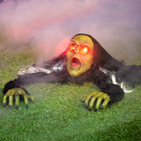 Halloween Zombie Bodendurchbrecher Dekoration Mit Blinkenden Augen Und GeräUsche