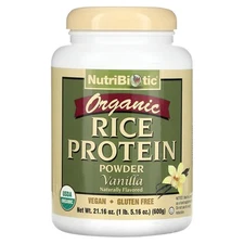 2 X NutriBiotic, Raw Organic Rice Protein, Vanilla, 1.3 lbs (600 g)
