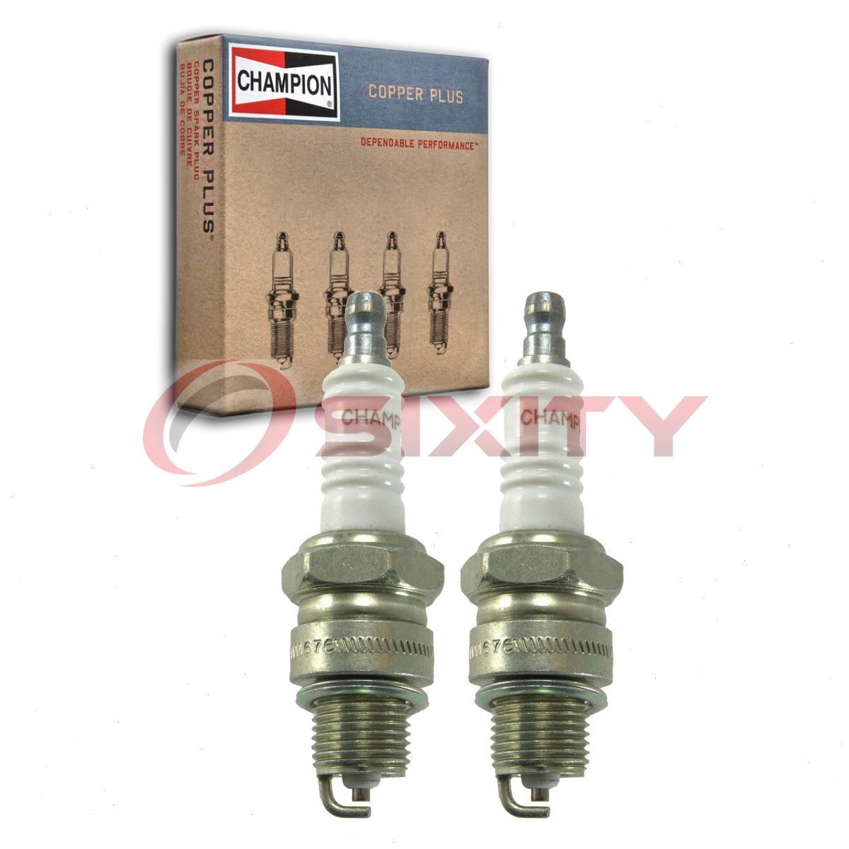 2 pc Champion Copper Plus Spark Plugs for 1960-1967 Citroen AMI-6 0.6L H2 me