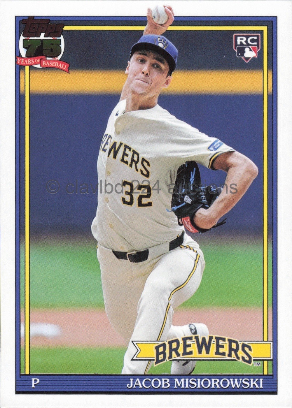 2026 TOPPS MLB - Jacob Misiorowski - 1991 35th Anniv Insert #T91-74  RC Brewers