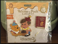 Disney Winnie the Pooh and Christopher Robin Pin Set Hundred Acre Wood December