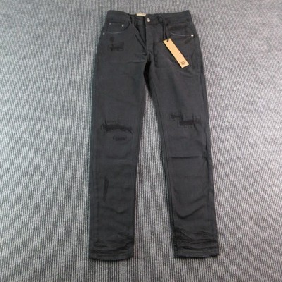 Ksubi Jeans Mens 30 Black Van Winkle Hunter Extra-Slim Distressed 30x30* NWT