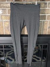 White House Black Market Size M Grey Stretch Leggings Pull On Skinny Pants EUC