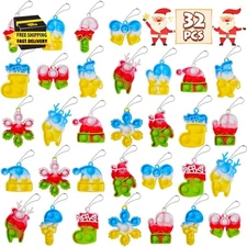 32PCS Party Favors for Kids: Mini Pop Keychain Toys Pack - Bubble Sensory Stocki