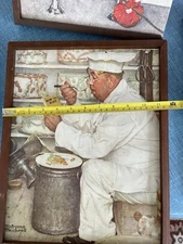 A Norman Rockwell Prints On Canvas Framed  “the Diet