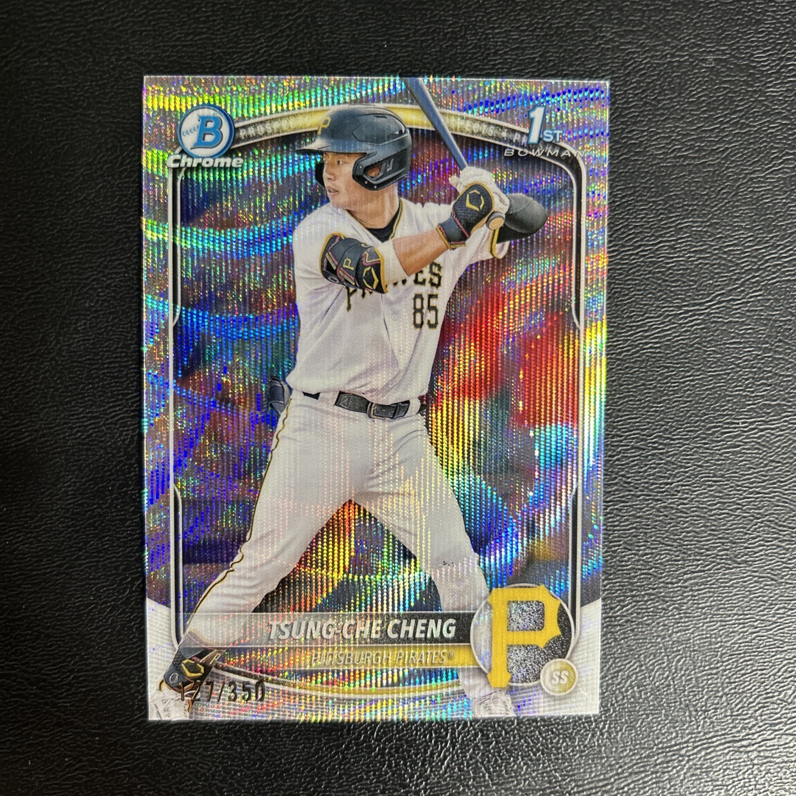 2025 Bowman Chrome BCP-95 TSUNG-CHE CHENG Wave Refractor # /350 1st Bowman