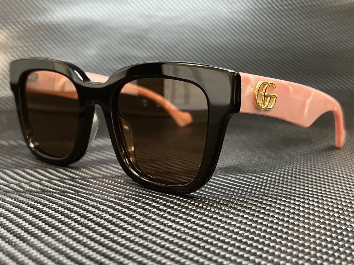 GUCCI GG0998S 005 Black/Pink Square 52 mm Women's Sunglasses