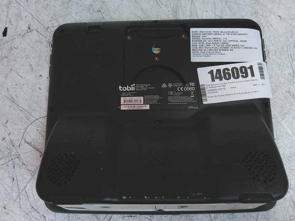 Tobii Dynavox i-12 Eye Tracker Communication Device No Software No PSU - Image 4 of 4