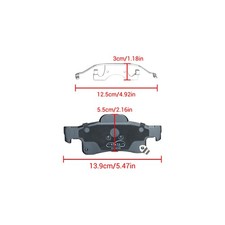 Rear Ceramic Disc Brake Pads D1498 For 2011-20 Dodge Durango Jeep Grand Cherokee
