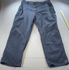 Carhartt Utility Work Pants Mens 40x30 Navy Blue Loose Fit Canvas 100 Cotton