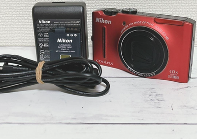 Nikon COOLPIX S8100 Red Digital Camera 12.1MP 9.5x Optical Zoom