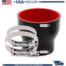 3 Inch To 4 Inch Straight Reducer Coupler Silicone Hose 4-ply 2pcs Stainless 3 Inch To 4 Inch Straight Reducer Coupler Silicone Hose 4-ply 2pcs Stainless