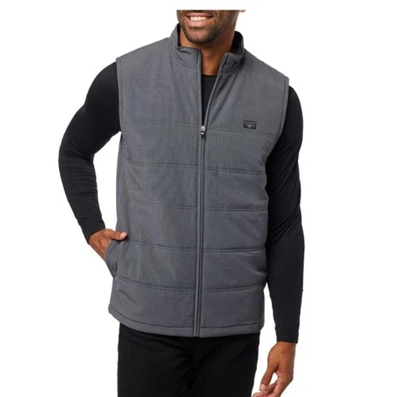 Travis Mathew Cold Heart 2.0 Riddell 2XL Gray Full Zip Lightweight Puffer Vest