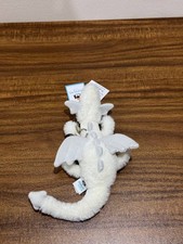 Jellycat Amuseable White Dragon Bag Charm Plush Keychain New With Tag