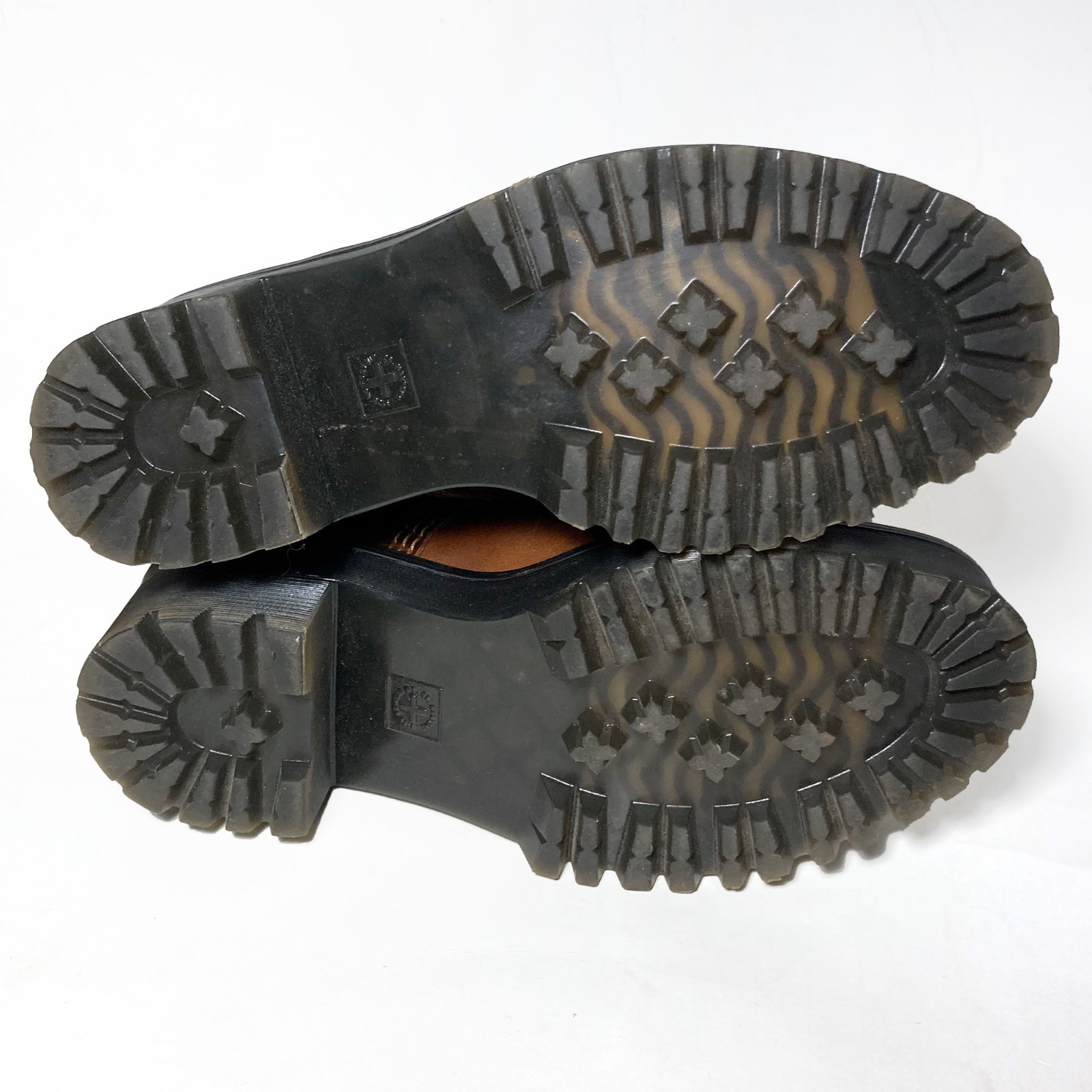 Doc Martens Leona Platform Boots Butterscotch Brown Leather US 6 EU 37 Lace Up thumbnail 7