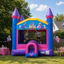 Commercial Inflatable Bounce House Princess Castle Jumper Bouncer With Blower